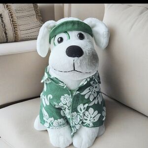 Greendog Green and White Dog Plush with Shirt